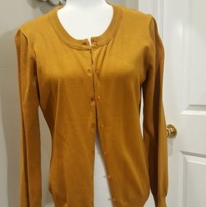 Price Drop: Gold Cardigan Sweater- Size L